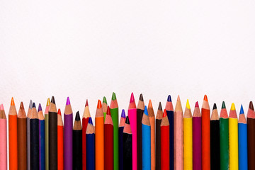 Colored pencils isolated.