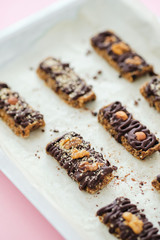 Cake with Chocolate Frosting, Nuts and Coconut