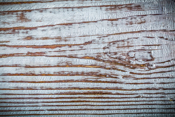 Longstanding natural wooden board horizontal view