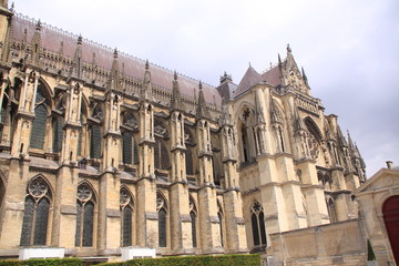 Fototapeta premium arrière de la cathédrale de Reims