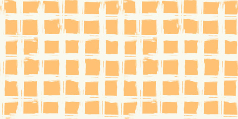 Seamless original pattern. Vector abstract hand drawing of acrylic paints and brushes. Geometric texture