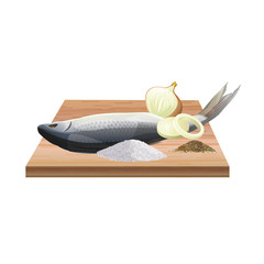 Fish on a cutting board