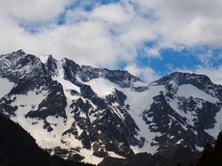 Obraz premium The Alps of Val Camonica near the town of Vezza D'oglio, Italy - June 2019.