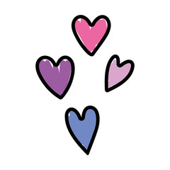 Isolated heart shape design vector illustration