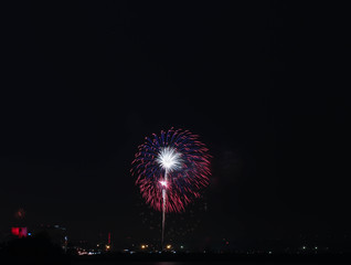 fireworks over the river