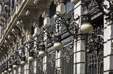 Fragment of building in Madrid. Spain