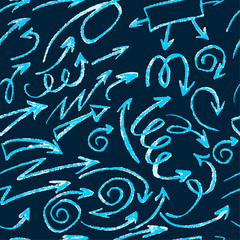 Cute children's Seamless drawing. Colored wax crayons