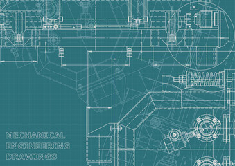 Blueprint. Vector engineering illustration