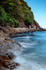 rocky beach on Con Dao island in Vietnam