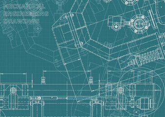 Corporate Identity, plan, sketch. Technical illustrations, backgrounds