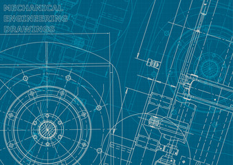 Blueprint. Corporate style. Instrument-making drawings