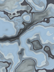 Abstract blue fractal pattern background. Decorative digital art. 3d rendering