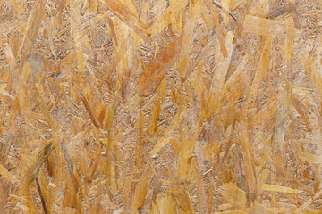 Yellow wooden chipboard background texture pattern. Recycled materials