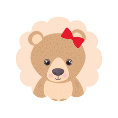 cute and adorable bear with frame