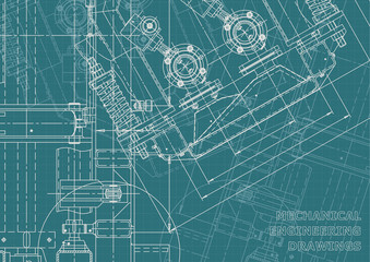 Naklejka premium Cover flyer background. Instrument-making drawings. Abstract
