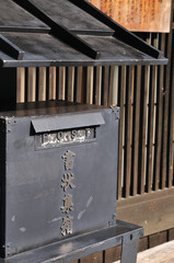 黒ポスト　妻籠宿