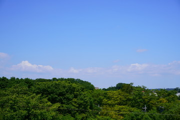 夏の青空と雲