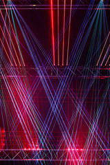 multicolored laser beam stage lights