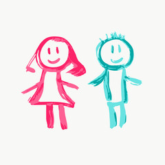 Vector icons Male and female public washroom door lavatory. Ladies and gents restroom or woman and man bathroom