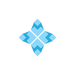 Obraz premium abstract blue diamond geometric logo vector