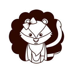 cute and adorable skunk with frame