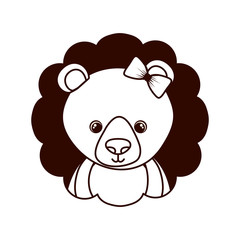 cute and adorable bear with frame