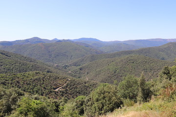 Fototapeta na wymiar Paysage de montagne dans les Cévennes