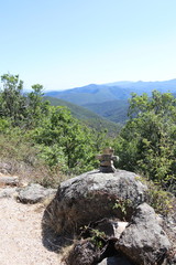 Cairn d'un chemin de randonnée dans les Cévennes