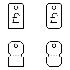 Price Tag Vector Icon Set