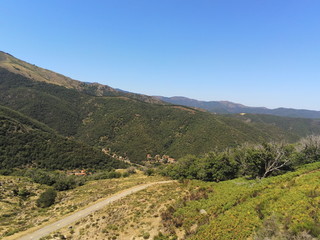 Naklejka premium Route de montagne dans les Cévennes