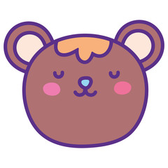 Isolated bear cartoon vector design