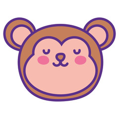 Isolated monkey cartoon vector design