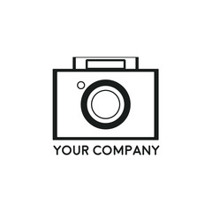 camera photography logo icon vector template