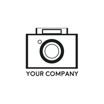 camera photography logo icon vector template