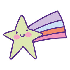 Obraz premium Isolated star cartoon vector design