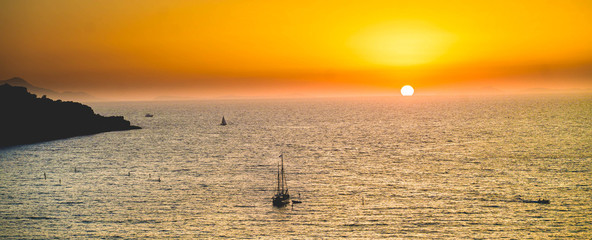 Sunset in Sorrento. Sorrento, Italy