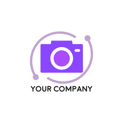 camera photography logo icon vector template