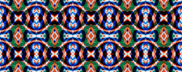 Ikat Seamless Pattern.