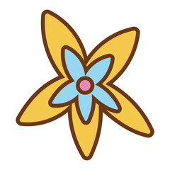 Isolated flower ornament design vector illustration