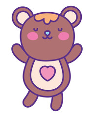 Isolated bear cartoon vector design