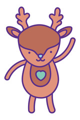 Reindeer cartoon design vector illustration
