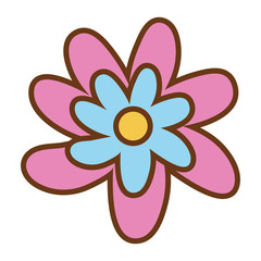 Isolated flower ornament design vector illustration