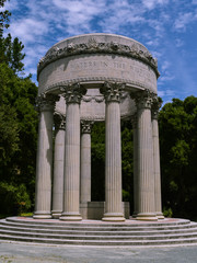 Pulgas Water Temple, Woodside, CA. Erected by the San Francisco Water Department to commemorate the 1934 completion of the Hetch Hetchy Aqueduct and is located at the aqueduct's terminus.