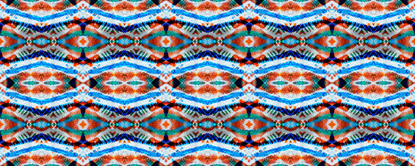 Ikat Seamless Pattern.