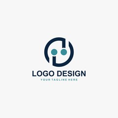 Letter S logo design. Monogram S type abstract symbol. Initial S and dot vector icons.