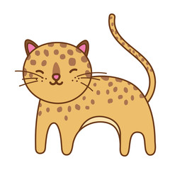Isolated leopard cartoon vector design