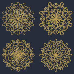 mandala vector logo icon illustration