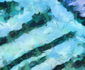 Abstract colorful stripes. Digital design painting impressionism artwork. Hand drawn artistic pattern. Modern art. Good for printed pictures, postcards, posters or wallpapers and textile printing.