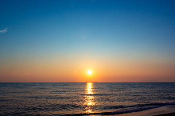 秋田市　新屋海岸　夕日