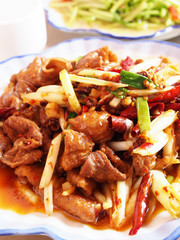 Delicious Chinese food - Braised pig's large intestines